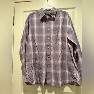 Daniel Cremieux Men’s Purple Plaid Button Down Shirt XL